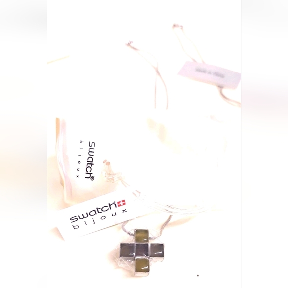 Swatch Bijoux Women's 925 Italy Silver Cross Charm Necklace 3 Colors To Choose - Picture 15 of 16